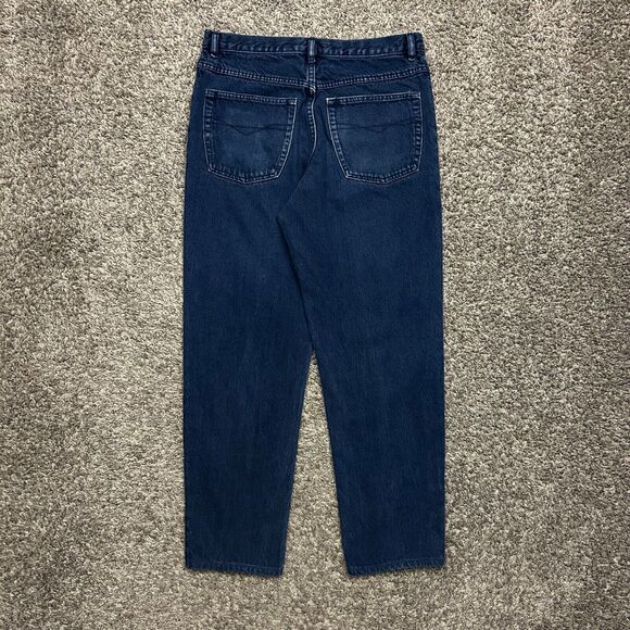 Vintage Anchor Blue Baggy Jeans Relaxed Fit y2k Pants Dark Blue 33x28 - Picture 8 of 9